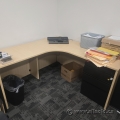 Blonde L Suite Corner Office Desk